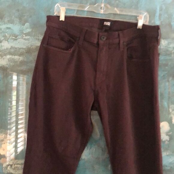 PAIGE Federal Straight Jeans Dark Port Sz 34x31 - Picture 3 of 13